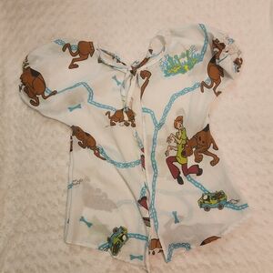 Scooby Doo Vintage Bedsheet Puff Sleeve Cardigan Top